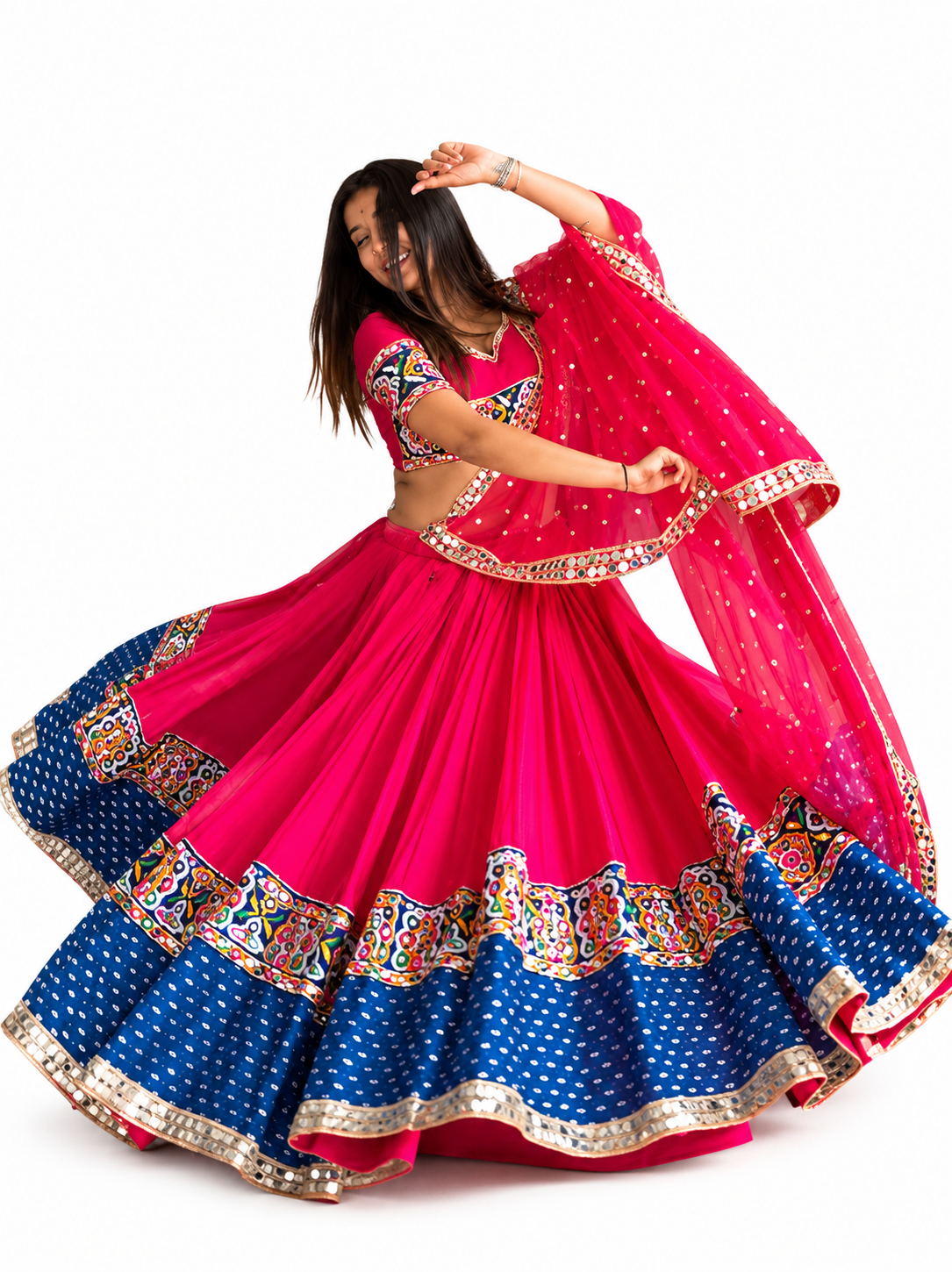 The Festive Edit: Vibrant Pink & Blue Edition Lehenga