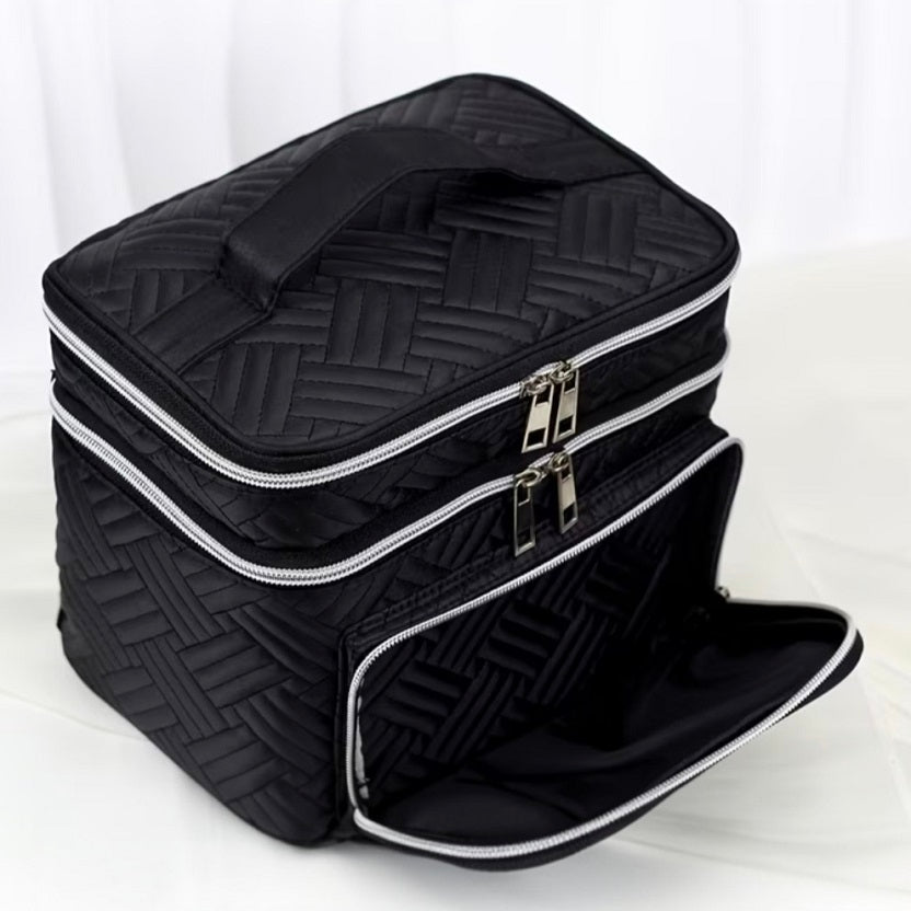 The Cloud Double-Layer Puffer Cosmetic Bag & Travel Vanity Case