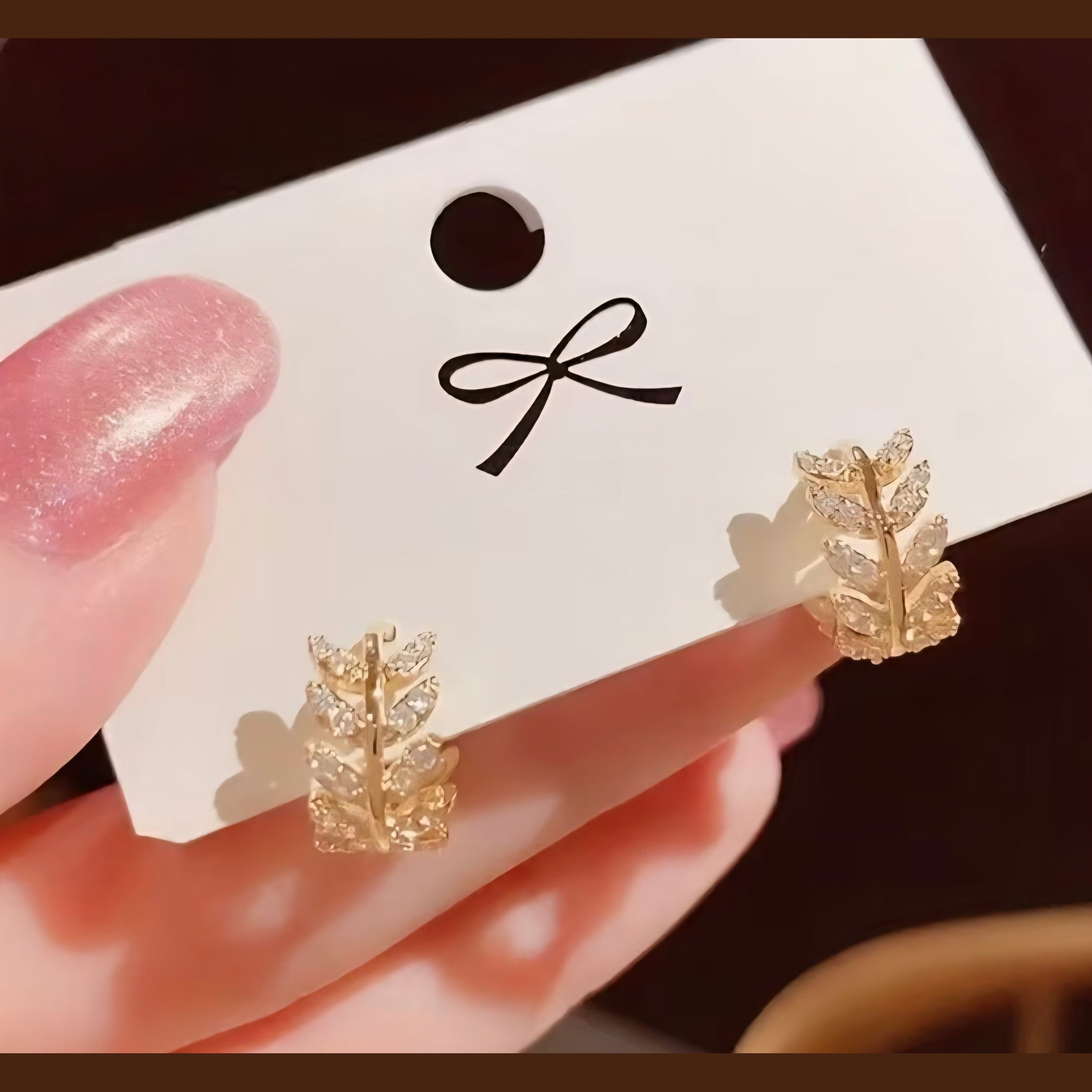 Gold Plated Olive Leaf Huggie Hoop Earrings for Women • Sparkling CZ Crystal Olive Branch Small Creoles • Dainty Leaf Ear Stacks & Cartilage Piercing Jewelry Gift