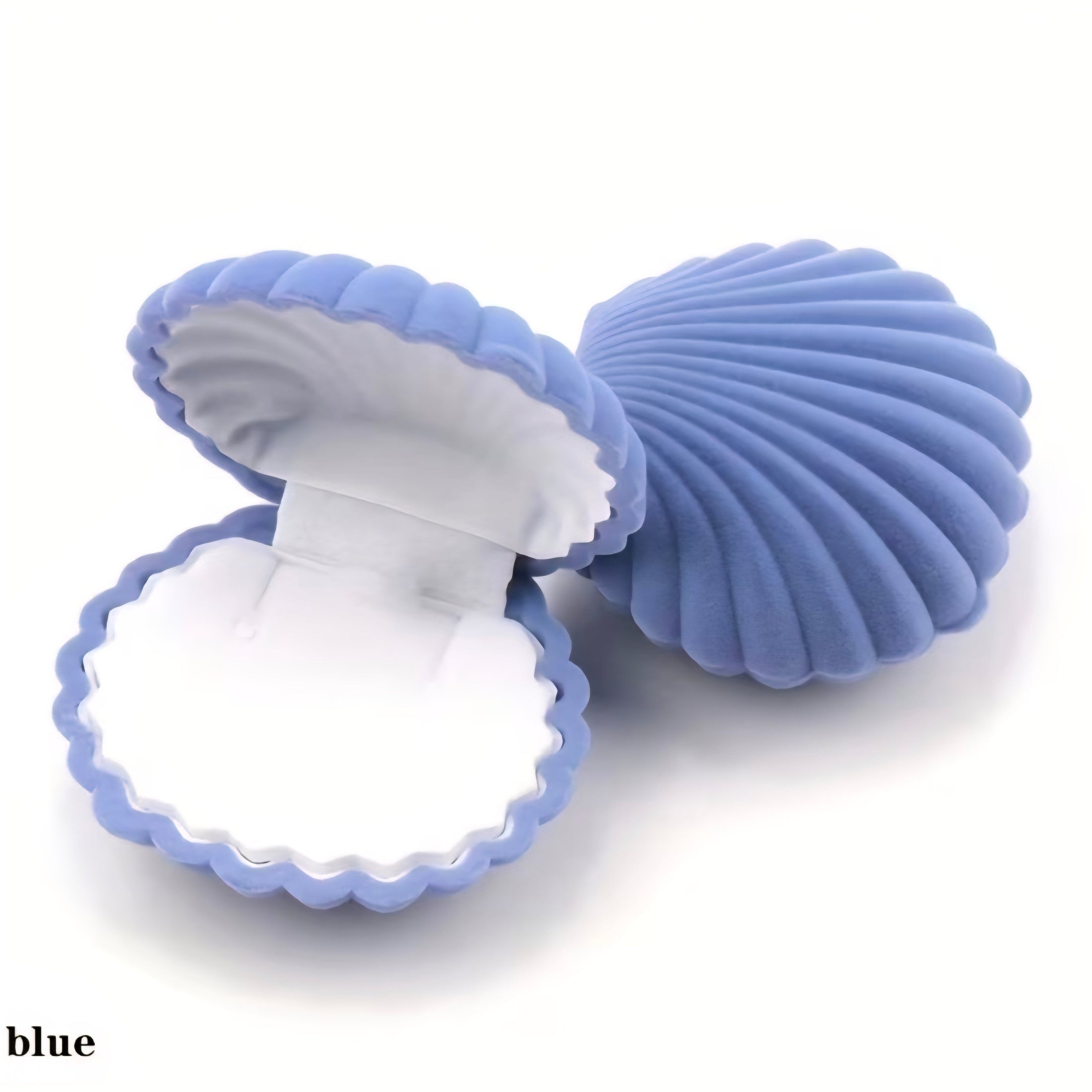 Seashell Velvet Jewellery Gift Box – Elegant Ring & Keepsake Storage Case