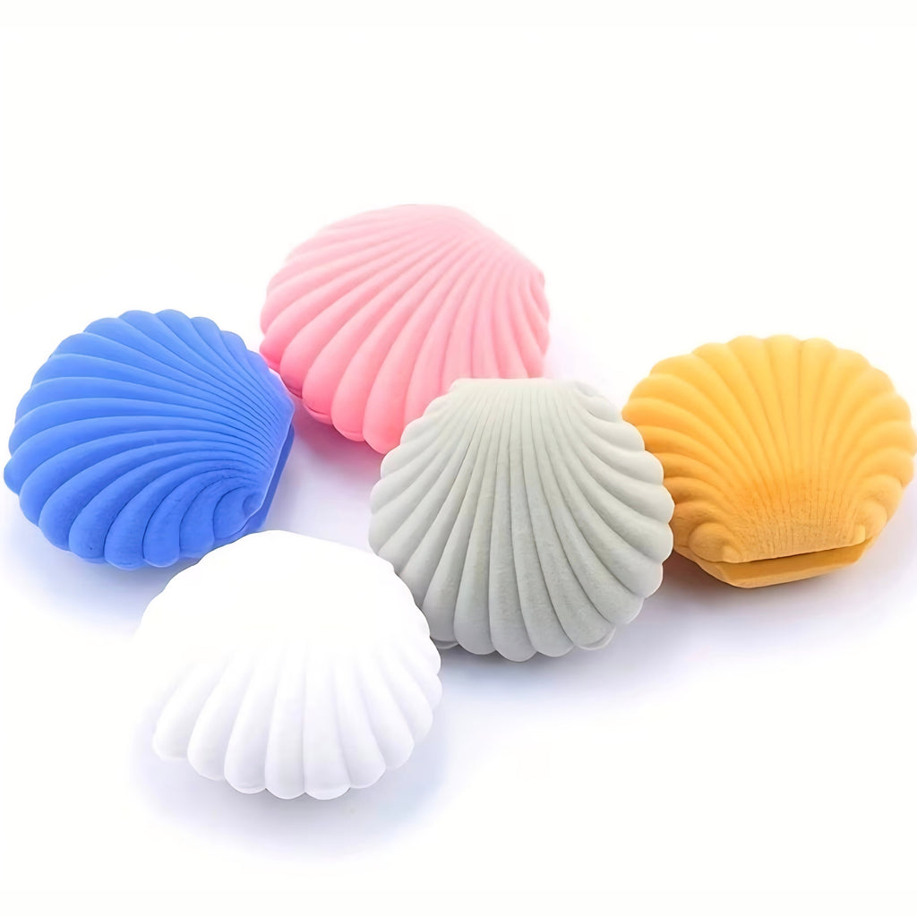 Seashell Velvet Jewellery Gift Box – Elegant Ring & Keepsake Storage Case