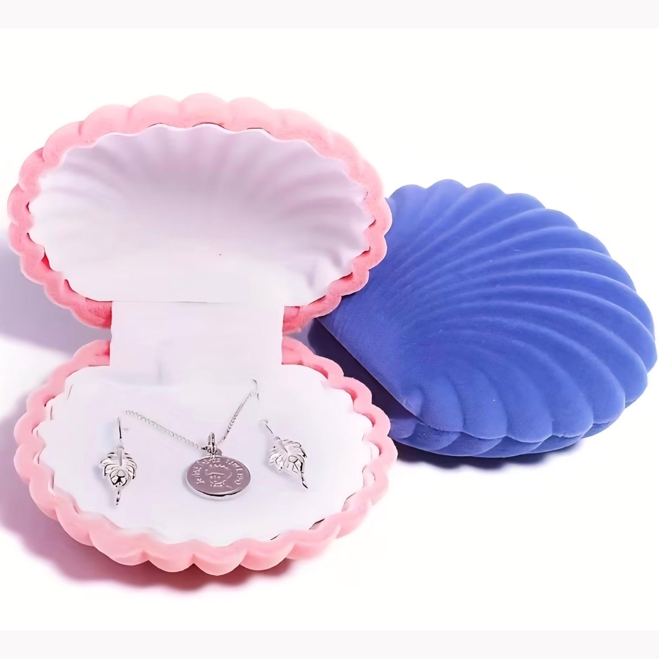 Seashell Velvet Jewellery Gift Box – Elegant Ring & Keepsake Storage Case