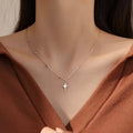 Silver Star Pendant Necklace - Minimalist Celestial Grunge Chain