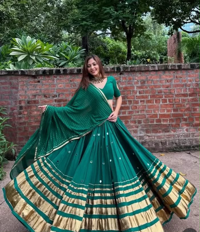 Spotlight: The Emerald Green Festive Classic Lehenga