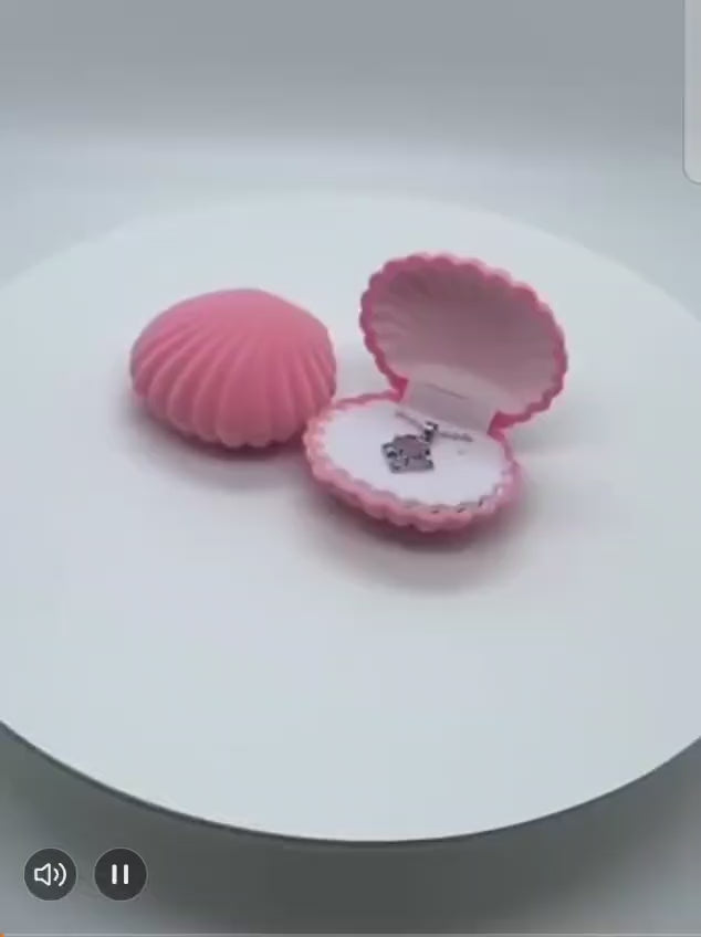 Seashell Velvet Jewellery Gift Box – Elegant Ring & Keepsake Storage Case